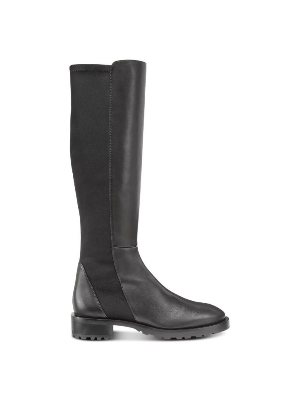 $1050 STUART WEITZMAN 5050 Knee High Lug Sole Riding Boots BLACK 12 (PD15)